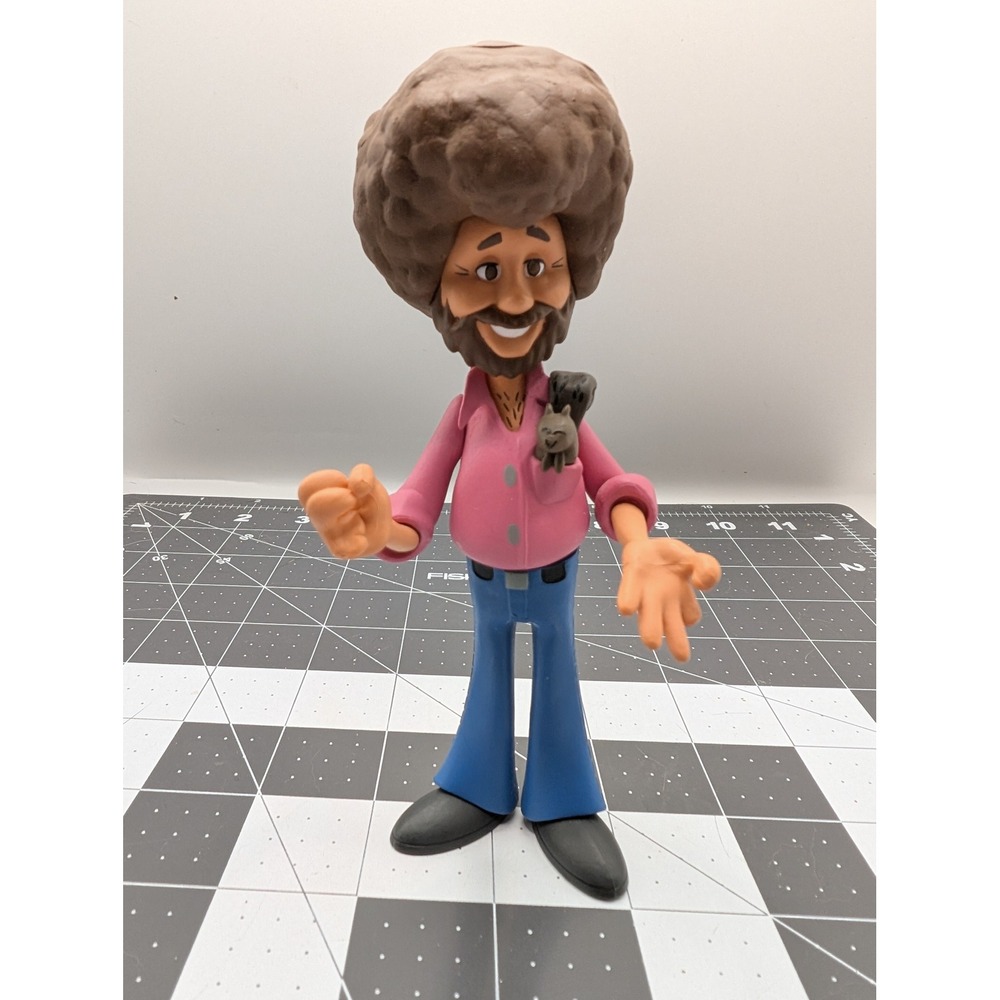 Bob Ross Peapod Action Figure Pink Shirt NECA Toony Classics Joy of‎ Painting